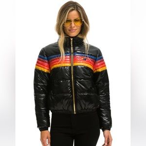 Aviator Nation 5 stripe luxe aprés puffer